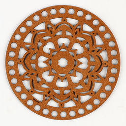 Донышко для вязания резное «Мандала», круг 15 см, хдф 3 мм