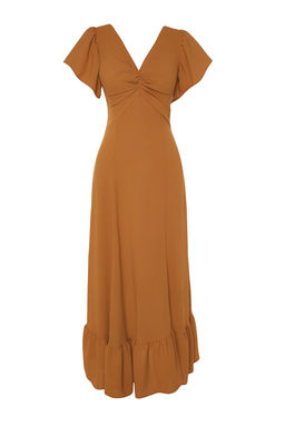 Tarc?n A-Kesim Yaka Detayl? Dokuma Elbise TWOSS23EL02065 - Trendyolmilla фото 9