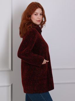 Кардиган женский бордовый с капюшоном - Almond фото 3