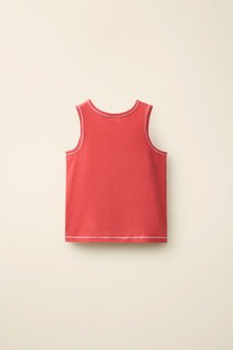 CAMISETA PESPUNTES CREATED BY CARAMEL LONDON X ZARA / Rojo