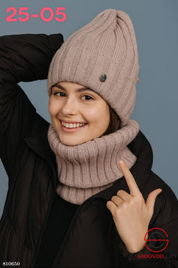 Набор 2в1 шапка внутри подкладка флис - Bruno фото 4