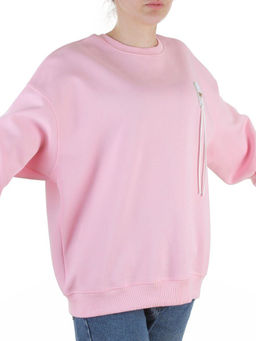 5601 PINK Свитшот женский (100% хлопок)