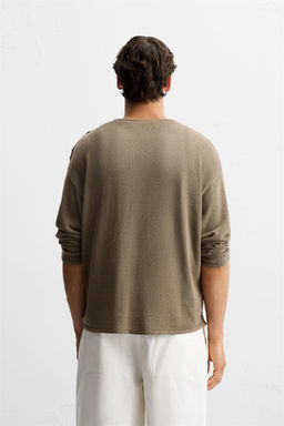 BUTTON-UP KNIT T-SHIRT - Zara фото 3