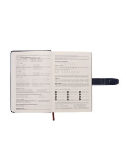 Ежедневник недатированный А5, с хлястиком, 128 листов, в линейку, пвх, синий - Simaland фото 7