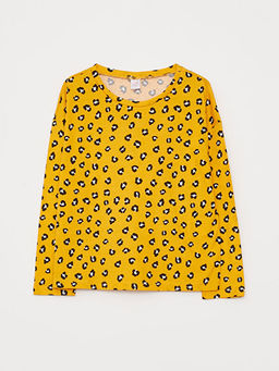 Bisiklet Yaka Bask?l? Uzun Kollu K?z ?ocuk Pijama Tak?m? - Waikiki фото 2