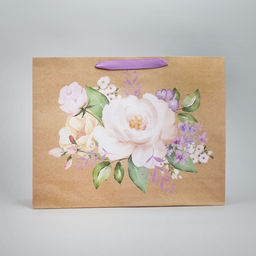 Пакет крафтовый горизонтальный Самой Лучшей, L 40 31 11,5 см - Дарите счастье фото 8