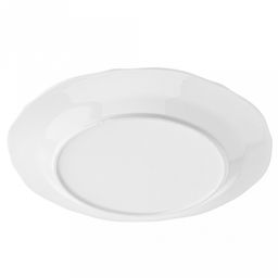 "Совершенство" Тарелка мелкая фарфоровая д270мм h25мм, белый, рельефный декор, волнистый край (Китай)