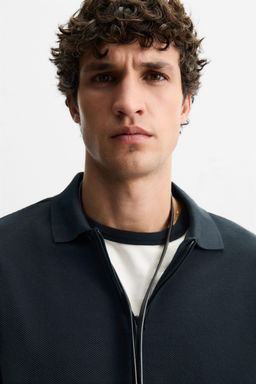 QUARTER-ZIP POLO SHIRT - Zara фото 5