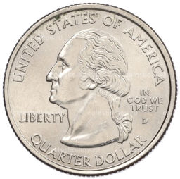 Монета 25 центов (1/4 доллара) 2003 года D США Штаты и территории  Арканзас