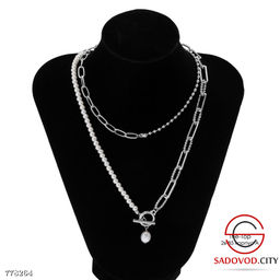 Ожерелье цепь с жемчугом - Bruno фото 4