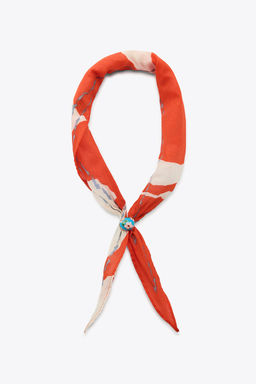 PRINTED BANDANNA CHERRY blossom PIECE - Zara фото 3