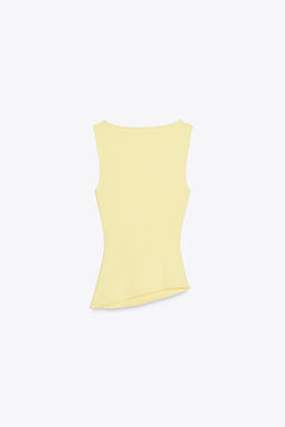 ASYMMETRIC T-SHIRT WITH PLEATS - Zara фото 52
