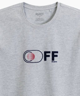 ATLANTIC NMP-395 Пижама мужская Off светло-серый меланж + темно-синий  фото 4