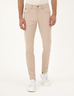 Bej Slim Fit Jean Pantolon