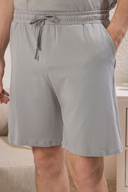 TRENDYOL MAN Gri Regular Fit Bask?l? Sortlu Orme Pijama Tak?m? TMNSS25PT00016 - Trendyolmilla фото 12