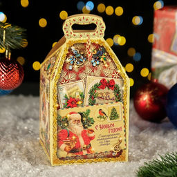 Цена за 5 шт. Коробка подарочная складная Столичный 12 х 12 х 17 см