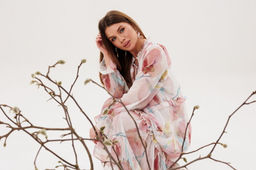 Платье AmberA 1130-3 цветы  фото 4