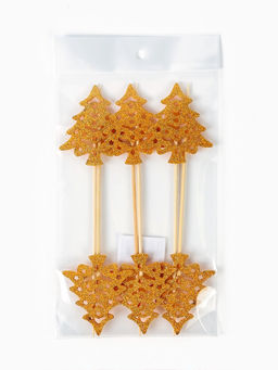 Цена за 2 шт. Шпажки для канапе Золотые елочки, набор 6 шт.