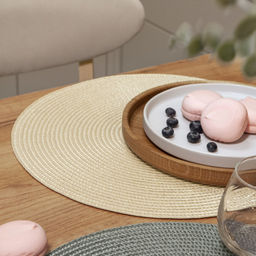 VAL OR9-PM-38S4 Плейсмат, ПП, D38 см, набор 4 шт., 2 шт.-беж., 2 шт.-сер., ORIGINAL, шт