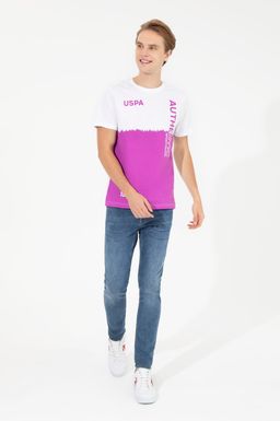 U. S. Polo Assn Мужская фиолетовая футболка с круглым вырезом - U.s. polo assn фото 4