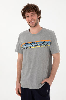 Erkek Bisiklet Yaka Gri Melanj Pijama Tak_m_ Sepette S_rpriz _ndirim - U.s. polo assn фото 3