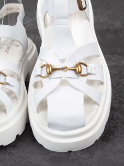 08-PEAG54-1 WHITE Босоножки женские (натуральная кожа) - Фабричный китай фото 11