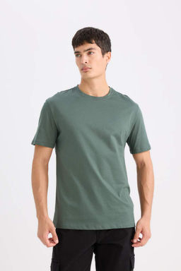 Новая базовая простая футболка с короткими рукавами и круглым вырезом стандартного кроя - Defacto фото 4