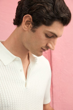 Polo en punto trenzado Slim Fit - H&m фото 8