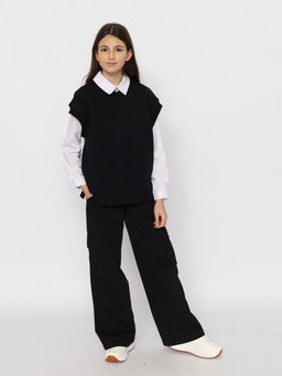CRB wear / CWJG 70513-22 Брюки для девочки,черный/Ex.Cherubino  фото 2
