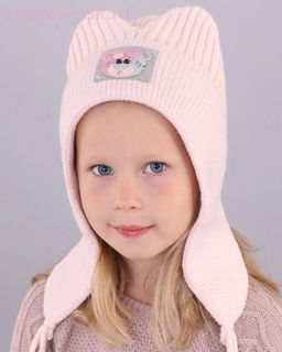 07-4-H Комплект для девочки флис (ушанка+снуд) (48-52)