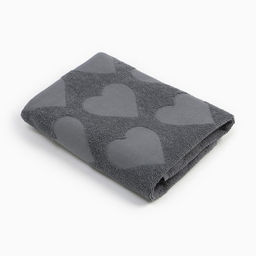 Полотенце махровое Love Life Hearts 70*140 см, темно-серый, 100% хл, 450 гр/м2 - Lovelife фото 2