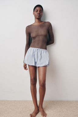 STRIPED CULOTTES SHORTS