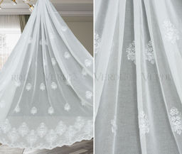 Имитация льна с вышивкой Тимея