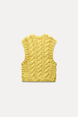 THICK KNIT WAISTCOAT - Zara фото 7