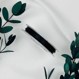 Резинка для браслетов черная (10 метров)