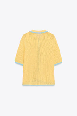 COLLAR POLO CARDIGAN - Zara фото 8