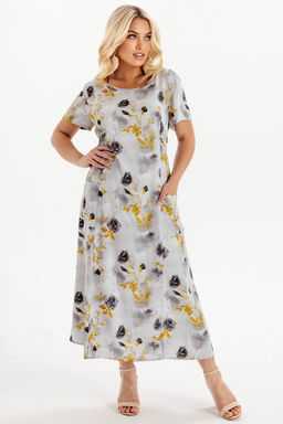 Платье штапель 6146/01/Серый