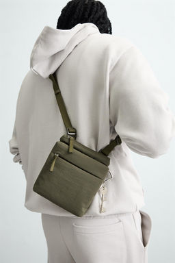 RUBBERISED TEXTURED CROSSBODY BAG