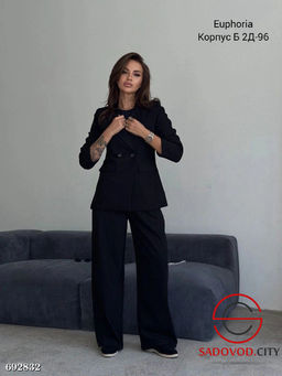 Классический женский костюм двойка с брюками палаццо - Bruno фото 5