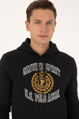 Erkek Regular Fit Kap__onlu _ardonlu Siyah Sweatshirt - U.s. polo assn фото 2