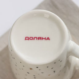 Кружка фарфоровая Доляна Шоколадная крошка, 350 мл, цвет белый фото 3