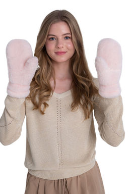Варежки меховые на резинке ВАНИЛЬ - Woollamb фото 38
