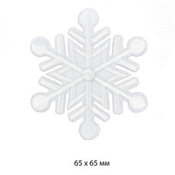 Термоаппликации вышитые арт.TBY.S64 Снежинки уп.10шт 6,5х6,5 см