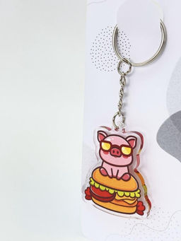 Брелок "Cool pig hamburger"