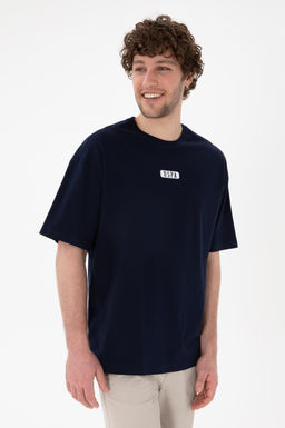 Erkek Oversize Fit Bisiklet Yaka Lacivert Ti__rt Sepette S_rpriz _ndirim - U.s. polo assn фото 2