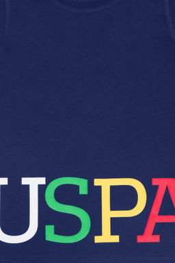 Детская темно-синяя футболка со спортивным рисунком Неожиданная скидка в корзине - U.s. polo assn фото 4