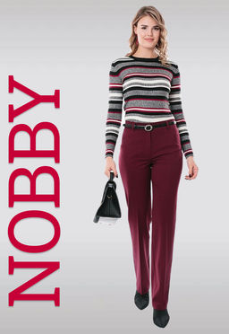 NOBBY, Женские брюки 21-204/2 (бордо)  фото 8