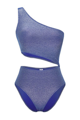 TRENDYOLMILLA Saks Tek Omuz Cut Out/Pencereli Simli Regular Core Mayokini TBESS25MY00003 фото 9