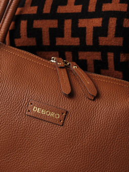 Кожаная сумка Deboro 31090 коричневый фундук