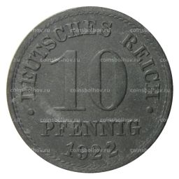 Монета 10 пфеннигов 1922 года Германия